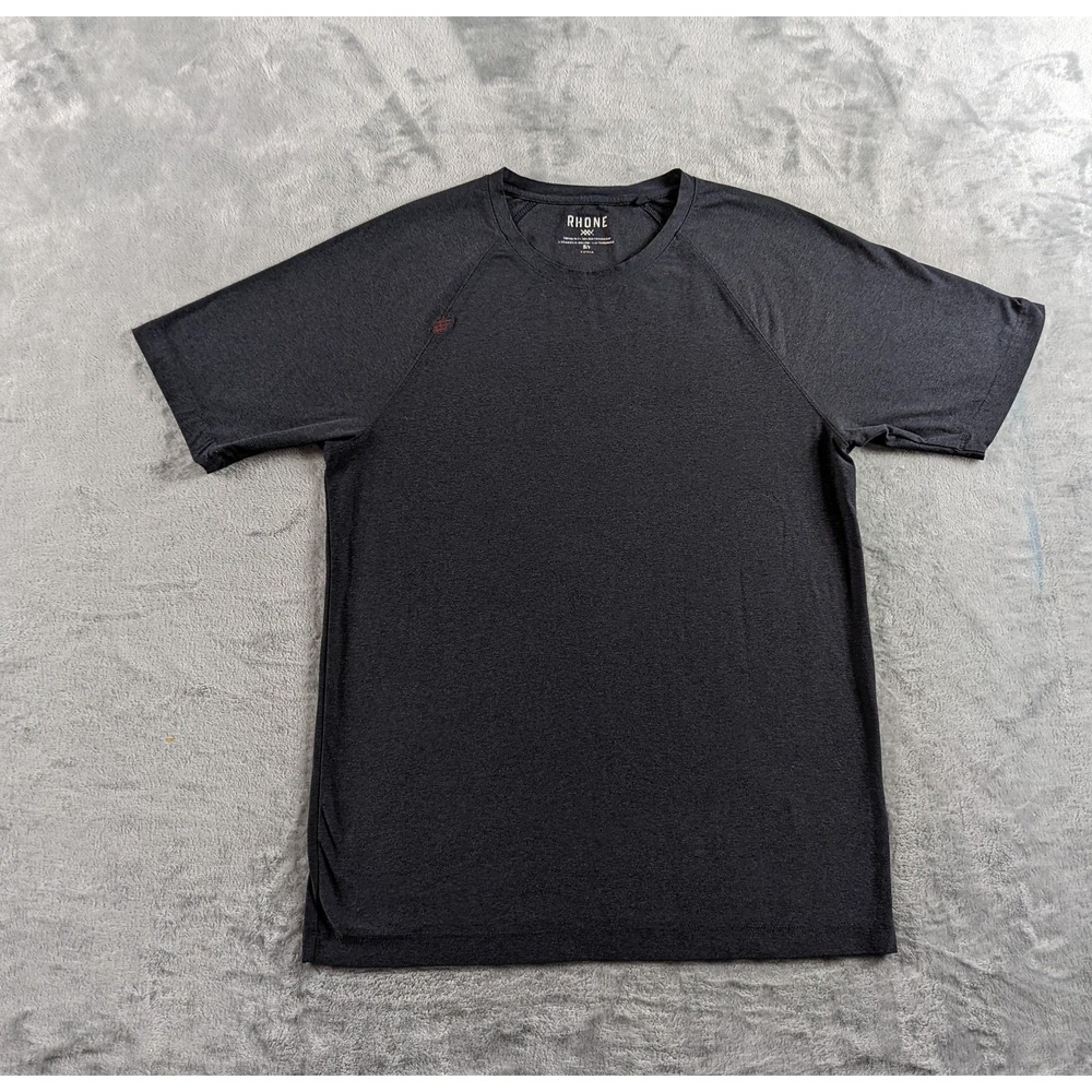 Rhone Reign Shirt Mens Small Gray Athletic Performance Short Sleeve Tee Training